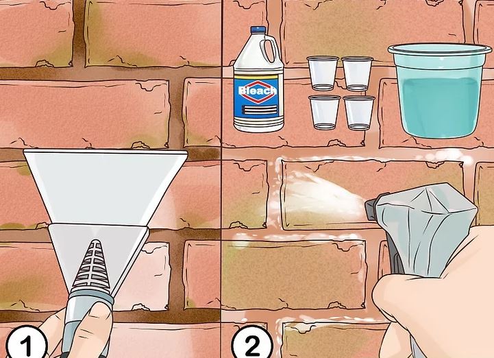 استخدام نظافتچی منزل برای پاک کردن دیوارهای آجری